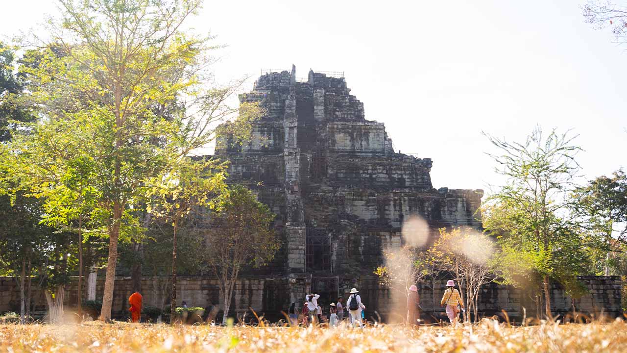 Ancient Koh Ker Temple pyramid